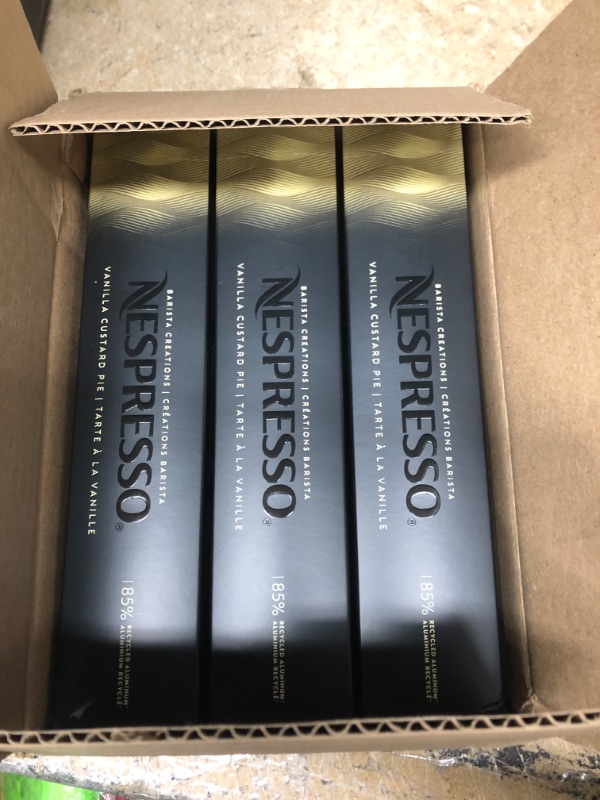 Photo 2 of **EXP DATE: 1/31/23**
Nespresso Capsules VertuoLine, Vanilla Custard Pie, Mild Roast Coffee, 10 Count (Pack of 3), Brews 7.77 Ounce (VERTUOLINE ONLY)