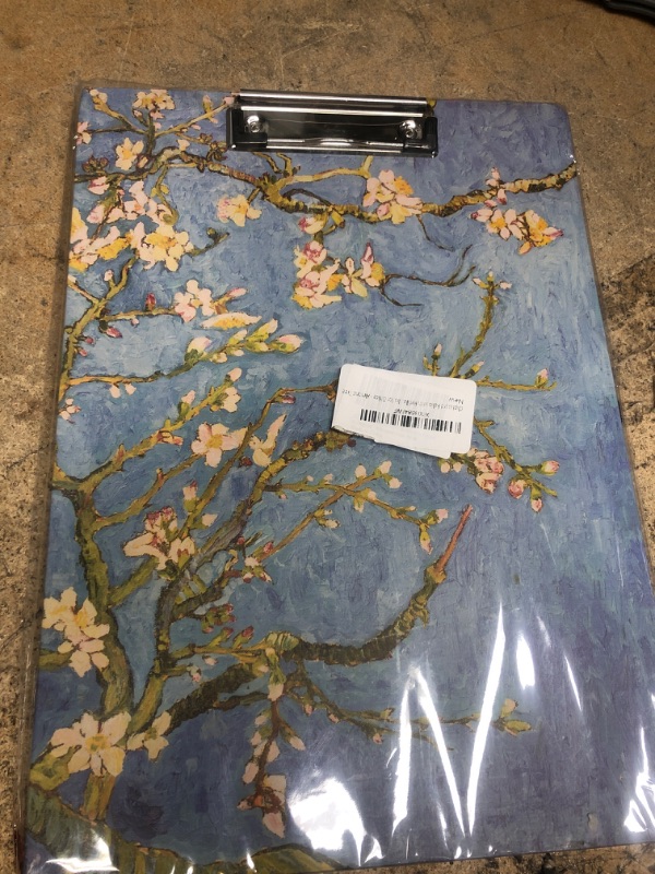 Photo 2 of Clipboard Folio with Refillable Lined Notepad and Interior Storage Stylish Foldable Clipfolio for Office - Halloween Bones Floral