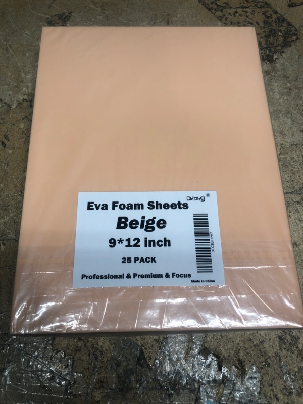 Photo 2 of 9 x 12 Inch Beige Foam Sheets Crafts, 2mm Thick. 25 Pack Premium Peach Foam Papers Set, for Crafting,DIY Project,Classroom, Scrapbooking, 3D Card Making Beige 9 x 12 In