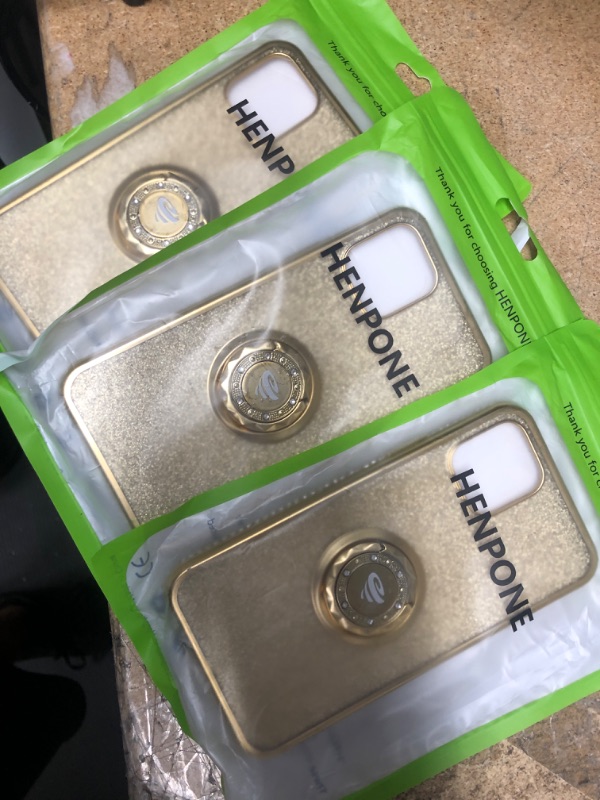Photo 1 of 3 PCS BUNDLE
Henpone Designed for iPhone 12 Case Women Glitter with Ring Stand Cell Phone Basic Case for iPhone 12 Pro 6.1 inch Gold Gold iPhone 12 & iPhone 12 Pro 6.1 inch