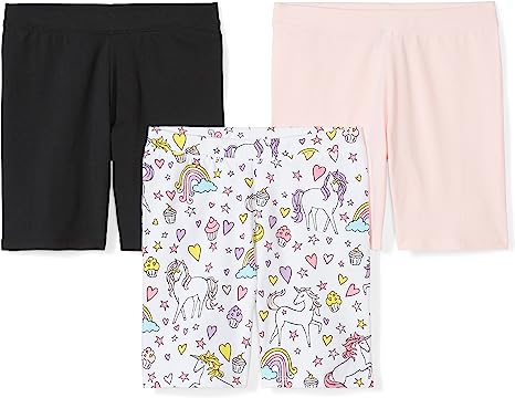 Photo 1 of Amazon Essentials Girls and Toddlers' Bike Shorts (Previously Spotted Zebra), Multipacks