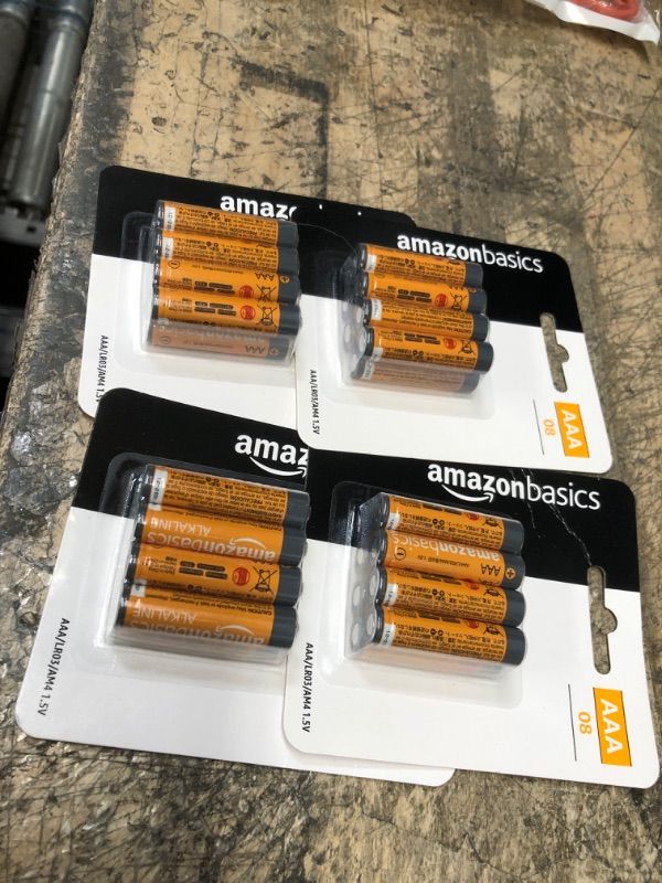 Photo 2 of 4 OF -Amazon Basics 8 Pack AAA High-Performance Alkaline Batteries, 10-Year Shelf Life, Easy to Open Value Pack,8 Count