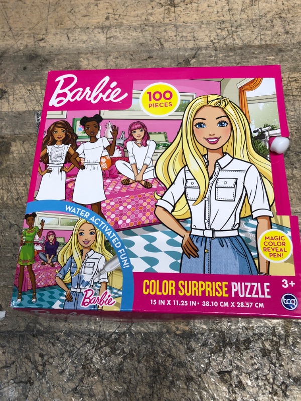 Photo 2 of Barbie - Color Surprise Puzzle - 100 Piece Magic Water Reveal Puzzle with Water Pen Included. Great Gift for Boys and Girls!