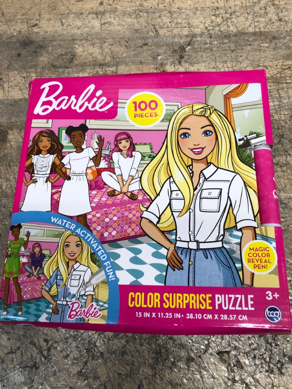 Photo 2 of Barbie - Color Surprise Puzzle - 100 Piece Magic Water Reveal Puzzle with Water Pen Included. Great Gift for Boys and Girls!