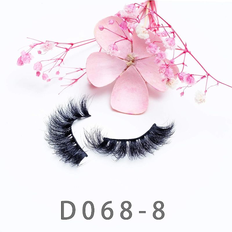 Photo 1 of DDTX Natural Mink Eyelashes, 3D Layered Effect Fluffy Hand Made Strips Eyelashes Reusable 6PCS (2 Pack) 
