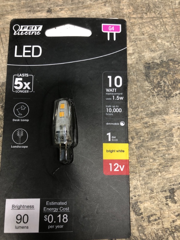 Photo 4 of 26W HORIZONTAL PL LED by Feit Electric MfrPartNo PL26E/H/841/LED

& 
Feit Electric 10-Watt Equivalent Bright White (3000K) T4 G4 Bi-Pin Base 12-Volt Landscape LED Light Bulb
