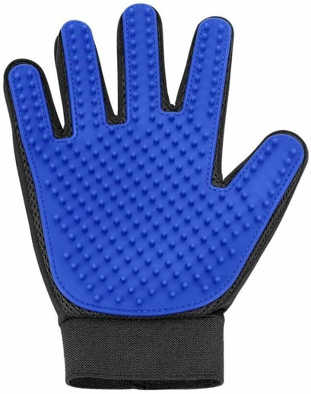 Photo 1 of 2pk- Pet Grooming Gloves | Silicon grooming | Gentle Deshedding Brush Gloves | For Cats and Dogs | Dog Cat Hair Deshedding Massage (Right Hand)
