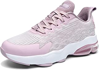 Photo 1 of FefiYo Womens Air Running Shoes Lightweight Stylish Sneakers Walking Tennis Shoes for Arch Support and Breathable Mesh- pink -size 8