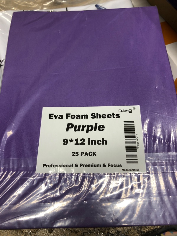 Photo 2 of 9 x 12 Inch Purple Foam Sheets Crafts, 2mm Thick. 25 Pack Premium Purple Foam Papers Set, for Crafting,DIY Project,Classroom, Scrapbooking, 3D Card Making…