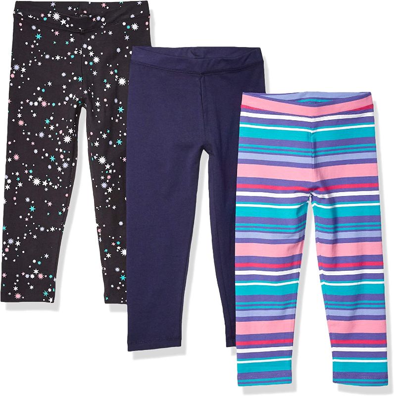 Photo 1 of Amazon Essentials Girls and Toddlers' Cropped Capri Leggings- small 