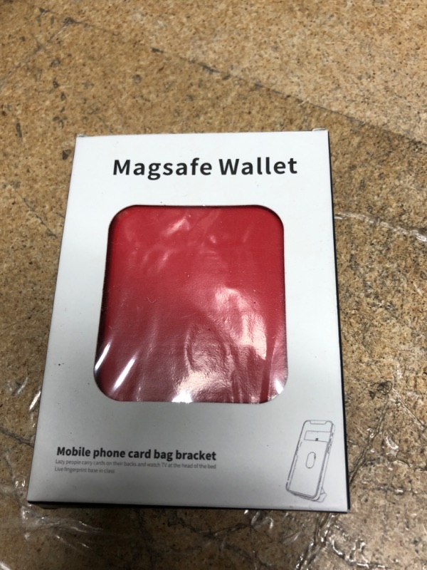 Photo 2 of Magnetic Card Wallet Holder with MagSafe for iPhone 14 Pro Max/14 Max/14 Pro/14, for iPhone 13 Pro Max/13 Pro/13/13 Mini, for iPhone 12/12 Pro/12 Max/12 Mini,Red