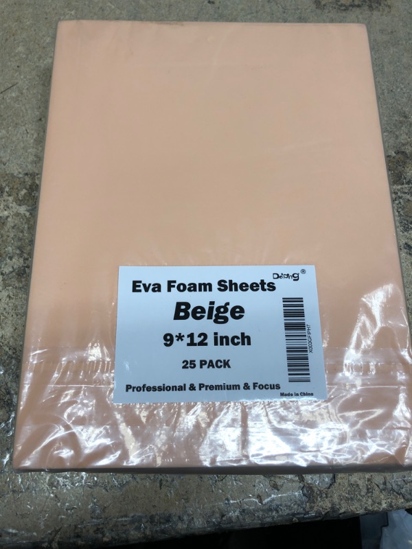 Photo 2 of 9 x 12 Inch Beige Foam Sheets Crafts, 2mm Thick. 25 Pack Premium Peach Foam Papers Set, for Crafting,DIY Project,Classroom, Scrapbooking, 3D Card Making Beige 9 x 12 In