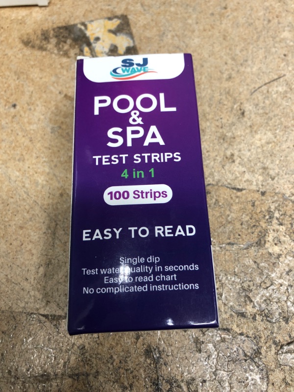 Photo 2 of 4 in 1 Pool & Spa Test Strips | Accurate Water Quality Spa Testing Kit Hot Tub Test Strips Detects pH, Bromine, Alkalinity Cyanuric Acid (100 Strips)