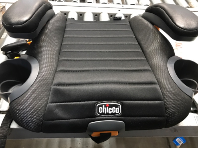 Photo 2 of Chicco GoFit Backless Booster Car Seat, Travel Booster Seat for Car, Portable Car Booster Seat for children 40-110 lbs. | Shark/Black/Grey
