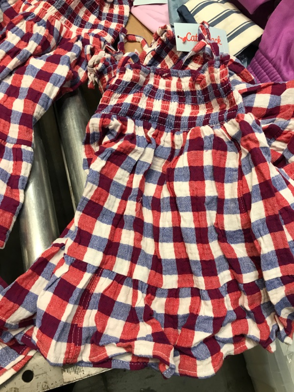 Photo 2 of *** SIZE 18M *** Toddler Girls' Plaid Smocked Tank Top Dress - Cat & Jack™ Red/Blue 
