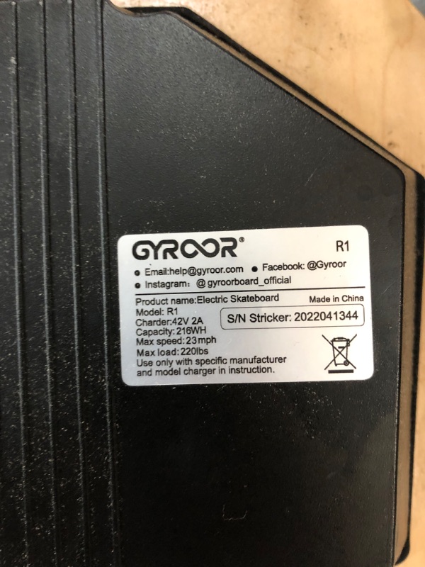 Photo 8 of **USED** Gyroor Electric Skateboards for Adults, Upgraded 23 Miles Long-Range Battery, 23 Mph with Powered 1100W Dual Motors