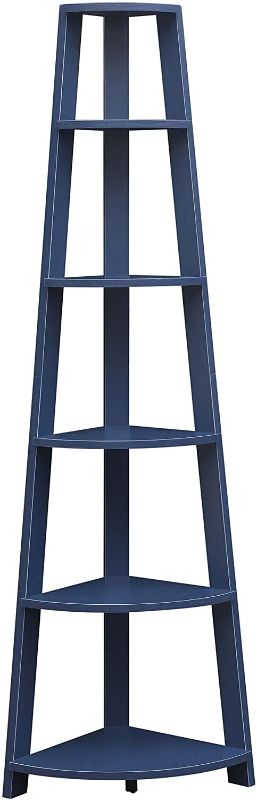 Photo 1 of **SEE NOTES**
Convenience Concepts Newport 5-Tier Corner Bookshelf, Cobalt Blue
