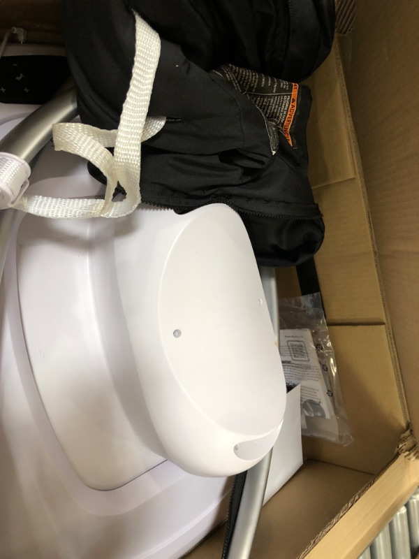 Photo 1 of 4moms mamaRoo 4 Multi-Motion Baby Swing + Safety Strap Fastener, Bluetooth Baby Swing with 5 Unique Motions, Nylon Fabric, Black
