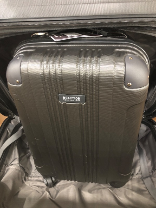 Photo 5 of "small scratches and dents on luggage" KENNETH COLE REACTION Out of Bounds Luggage 4-Wheel ABS 3-Piece Nested Set: 20" Carry-on, 24", 28" Upright, Charcoal 3-Piece Set (20", 24", & 28") Charcoal