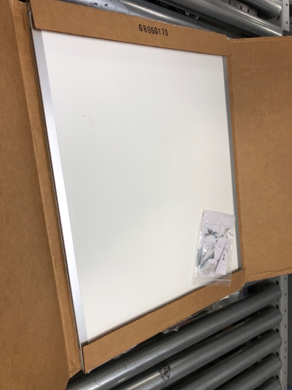 Photo 2 of Mead Dry Erase Board, Whiteboard / White Board, 24 x 18 Inches, Silver Finish Aluminum Frame (85355) 24" x 18"