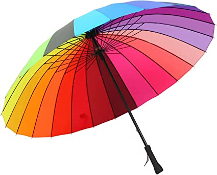 Photo 1 of 
Variety To Go Rainbow Umbrella, Rainbow Umbrella Large, Pride Umbrella Compact, Windproof, Auto Open, 24K Rainbow Umbrella for Kids, Girls, Women, Men