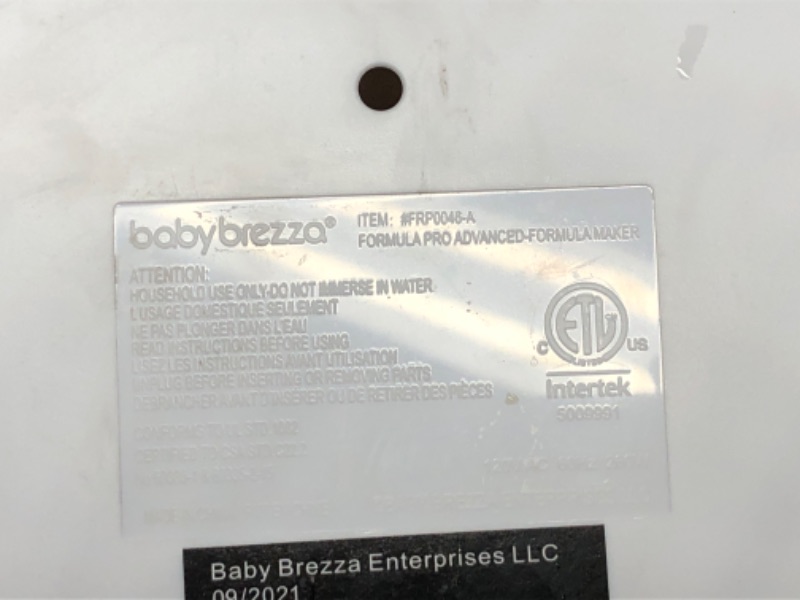 Photo 3 of  Baby Brezza Formula Pro Advanced Formula Dispenser Machine
