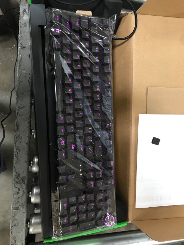 Photo 4 of Razer Huntsman V2 Optical Gaming Keyboard: Fastest Linear Optical Switches Gen-2 w/Sound Dampeners & 8000Hz Polling Rate - Doubleshot PBT Keycaps - Dedicated Media Keys & Dial - Ergonomic Wrist Rest Classic Black Keyboard Huntsman V2 Linear Optical Switch