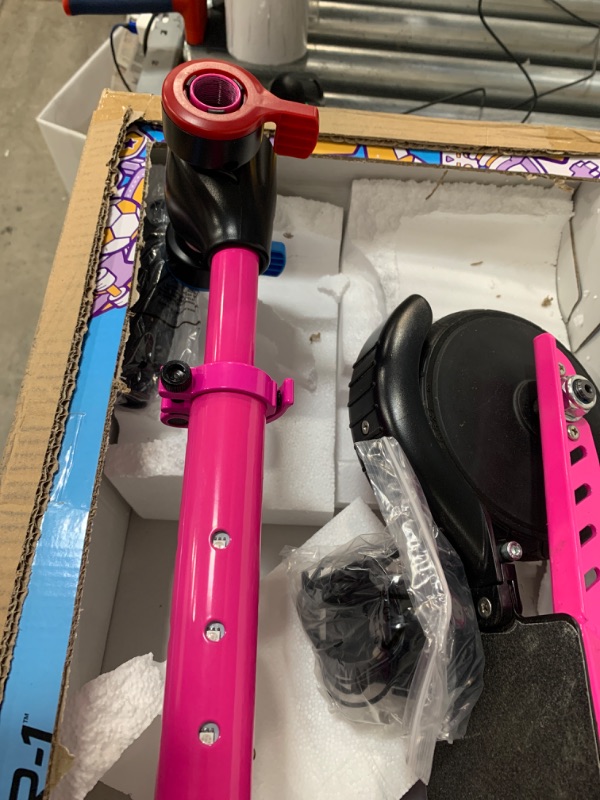 Photo 3 of Used displays error code *** **** Hover-1 Flare Electric Scooter | 8MPH, 3M Range, 6HR Charge, Speed-Battery Indicator, 6 Inch Front & 5.5 Inch Back Solid Tires, 132 LB Max Weight, Cert. & Tested - Safe for Kids Pink
