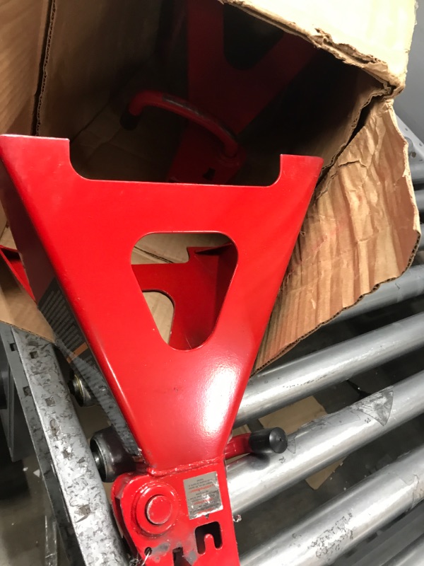 Photo 2 of **MISSING PARTS** BIG RED T46002A Torin Steel Jack Stands: Double Locking, 6 Ton (12,000 lb) Capacity, Red, 1 Pair