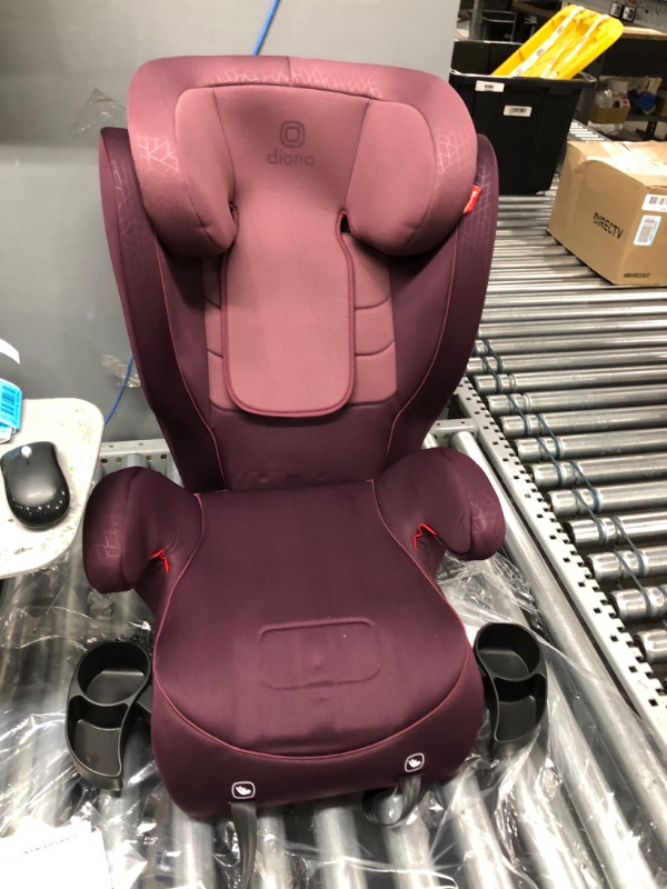 Photo 2 of Diono Monterey 2XT Latch 2 in 1 High Back Booster Car Seat with Expandable Height & Width, Side Impact Protection, 8 Years 1 Booster, Plum 2XT Plum