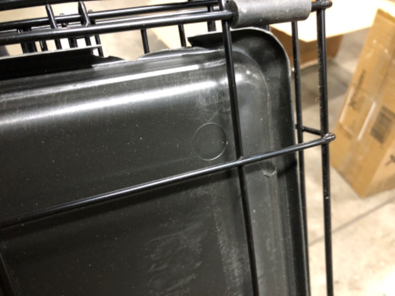 Photo 2 of **CATCH TREY HAS A LARGE CRACK**
MidWest Homes for Pets Newly Enhanced Single & Double Door New World Dog Crate, Includes Leak-Proof Pan, Floor Protecting Feet, & New Patented Features 42-Inch Double Door