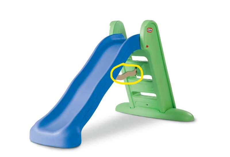 Photo 1 of ***COMPONENT CIRCLED IN MAIN PHOTO IS MISSING***
Little Tikes Easy Store Large Slide , Blue/Green