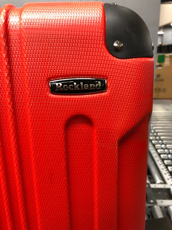 Photo 2 of Rockland 3-Piece Expandable Hardside Spinner Luggage Set (Red) (20/24/28)
