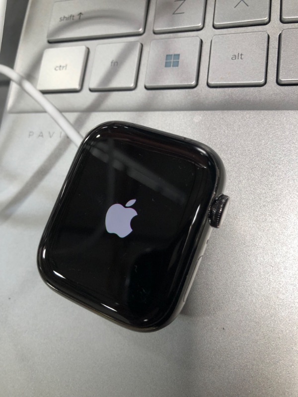 Photo 5 of *APPLE WATCH SERIES 7 [GPS + CELLULAR 45MM] SMART WATCH W/ GRAPHITE STAINLESS STEEL CASE WITH ABYSS BLUE SPORT BAND. FITNESS TRACKER, BLOOD OXYGEN & ECG APPS, ALWAYS-ON RETINA DISPLAY, WATER RESISTANT