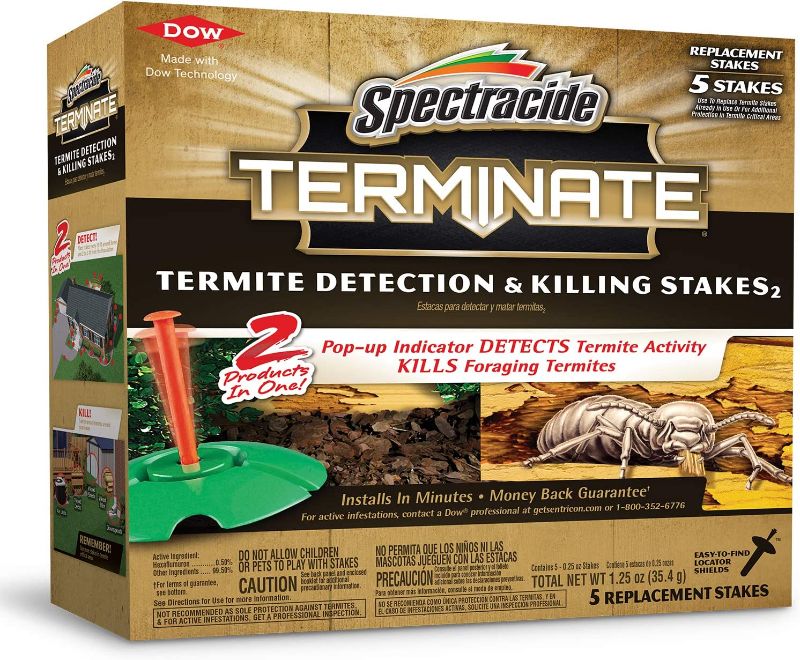 Photo 1 of *REPLACEMENTS* Spectracide Terminate Termite Detection & Killing Stakes, Kills Foraging Termites, Detects Termite Activity, 15 Count & 5 Count
