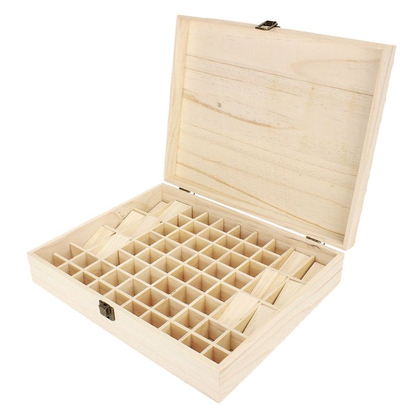 Photo 1 of 68 Holes Bottle Essential Oil Case Wooden Portable Essential Oil Carry Travel Box Holder Organizer
