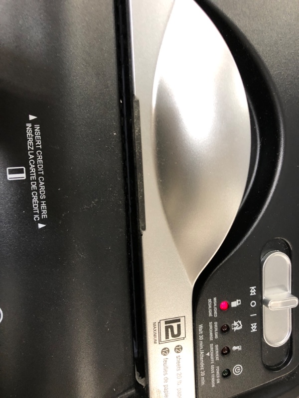 Photo 1 of Amazon Basics 12-Sheet Cross-Cut Paper and Credit Card Home Office Shredder 12 Sheet Shredder
