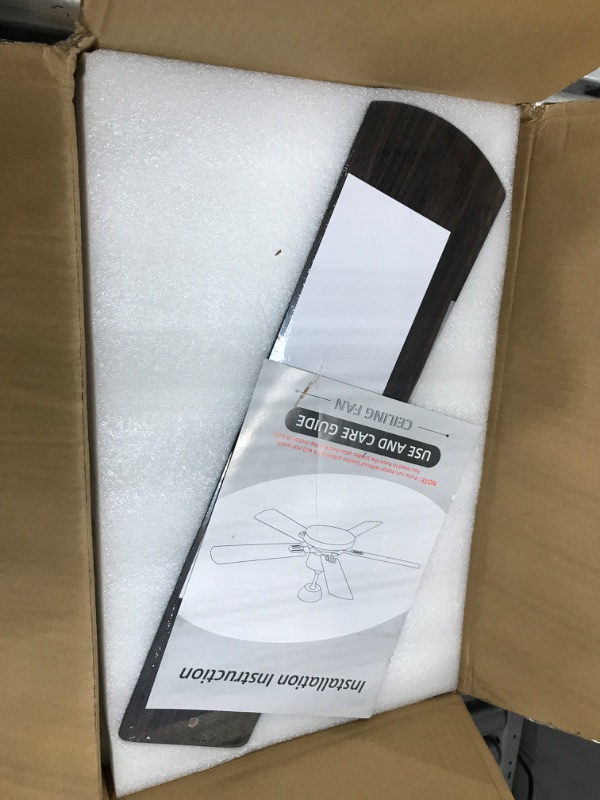 Photo 1 of ghicc 52-Inch Ceiling Fans with Lights, Black Ceiling Fan with Lights Remote Control- Reversible Silent DC Motor and Matte Black 52-Inch Walnut/Black Ceiling Fan