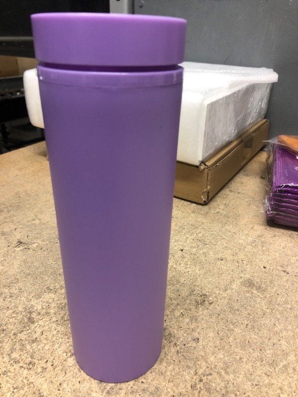 Photo 1 of  CUPS SKINNY TUM 16oz Matte Pastel Colored Acrylic Tumbler with Lid. | Double Wall Plastic Liac