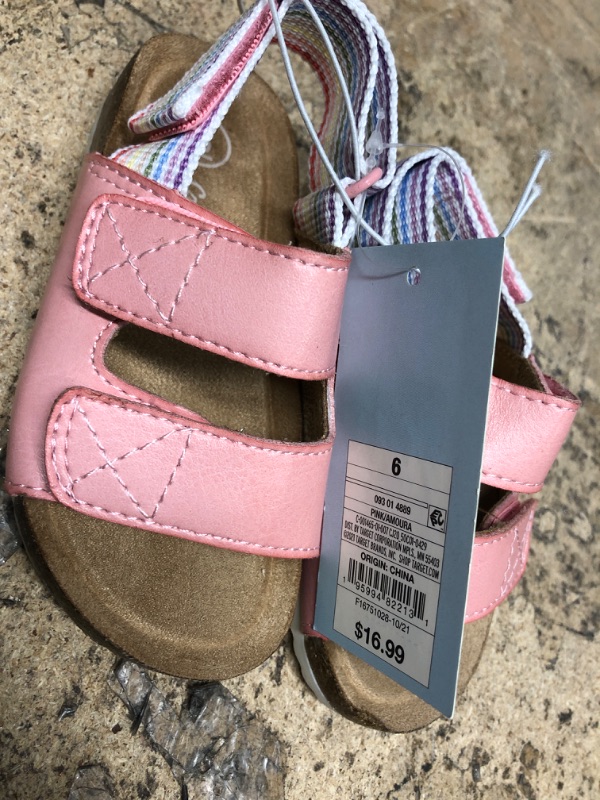 Photo 2 of Cat & Jack Amoura Pink Adjustable Multi Strap Sandal Toddler Girls' Size 6 New
