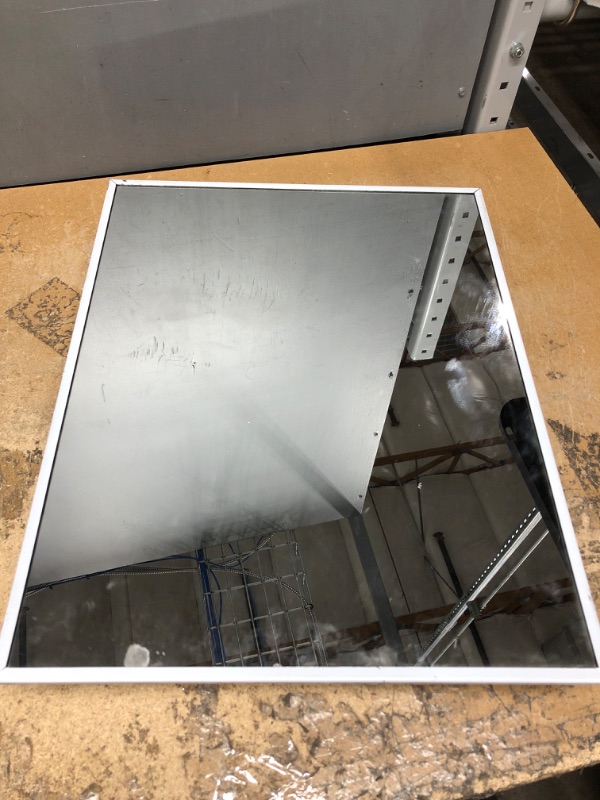 Photo 1 of *Minor Damage-See Photos*  20-Inch x 16-Inch Recessed or Surface Mount Medicine Cabinet , Aluminum, Silver
