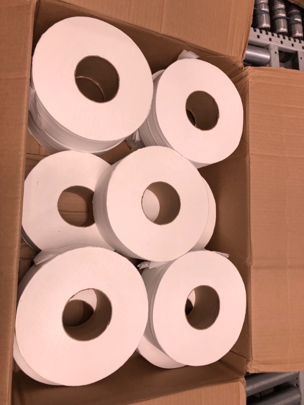 Photo 2 of  12 Pack Tork Jumbo Toilet Paper Roll White T22, Universal, 2-ply