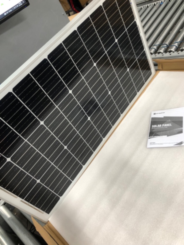 Photo 2 of ECO-WORTHY 100 Watt Solar Panel 12 Volt Monocrystalline Solar Panel High Efficiency Module RV Marine Boat Caravan Off Grid
