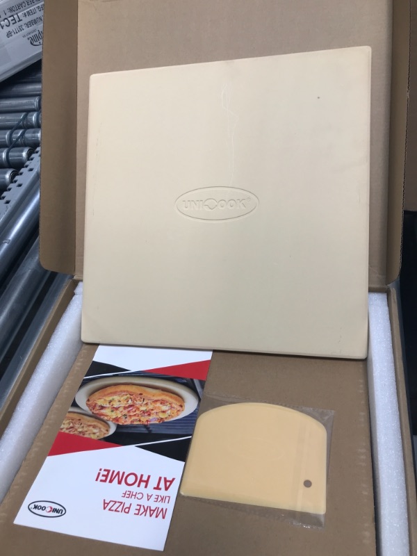 Photo 1 of Unicook Pizza Stone 13 Inch, Square Baking Stone for Bread, Heavy Duty Ceramic Bread Stone, Thermal Shock Resistant Pizza Grilling Stone for Oven and Grill, Making Crispy Pizza, Bread, Cookie and More1019533753