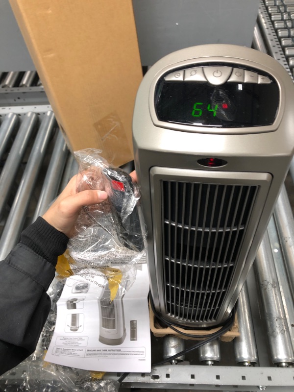 Photo 2 of Lasko 1500W Digital Ceramic Space Heater with Remote, 755320, Silver