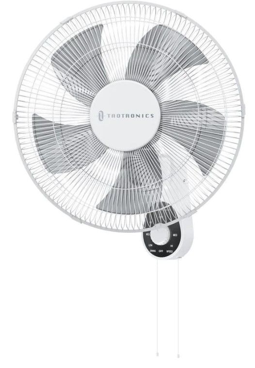 Photo 1 of 16" High Velocity Wall Mount Fan with 5 Blades, 3 Speeds, 90° Oscillating
