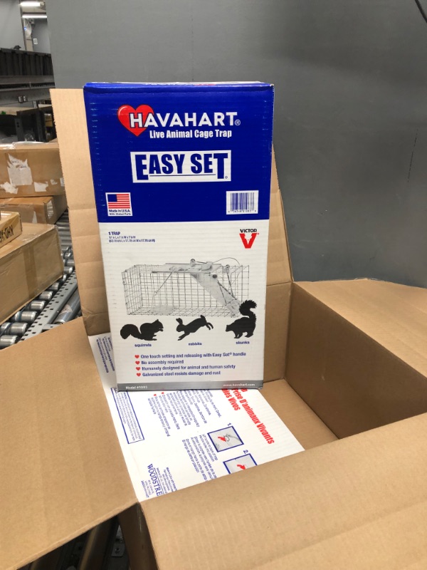 Photo 2 of 2 Havahart 1083 Catch and Release Small 1-Door Easy Set Humane Live Animal Trap for Squirrels, Rabbits, Skunks, and Other Small Animals