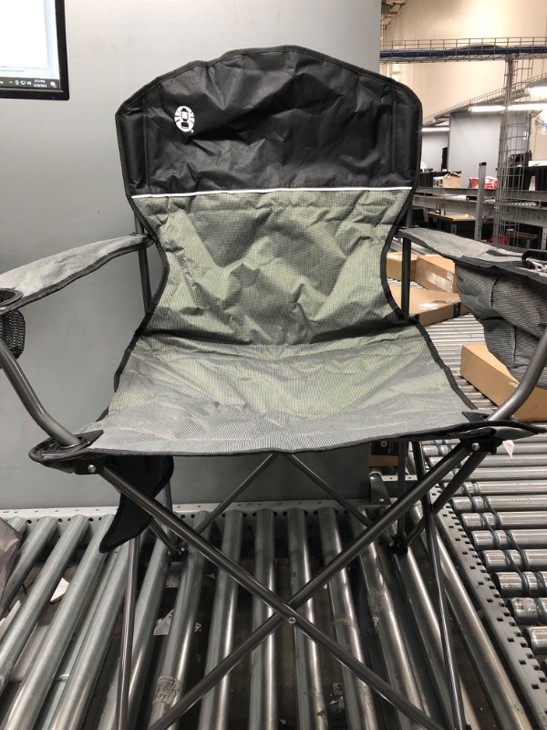 Coleman Camping Chair with Built-in 4 Can Cooler Grey/Black Chair for ...