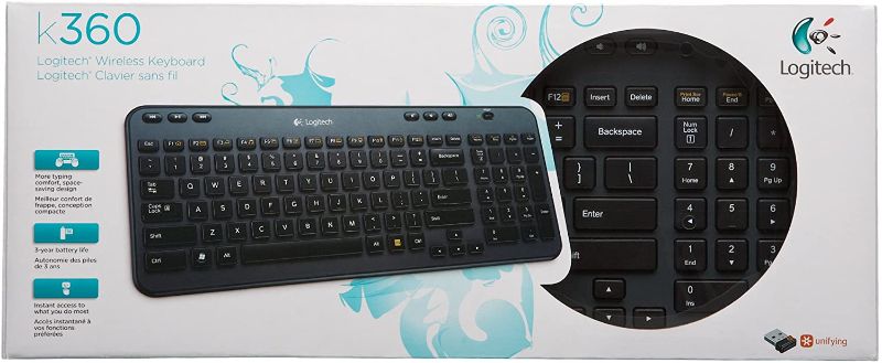 Photo 1 of Logitech Wireless Keyboard K360 (Dark Silver)
