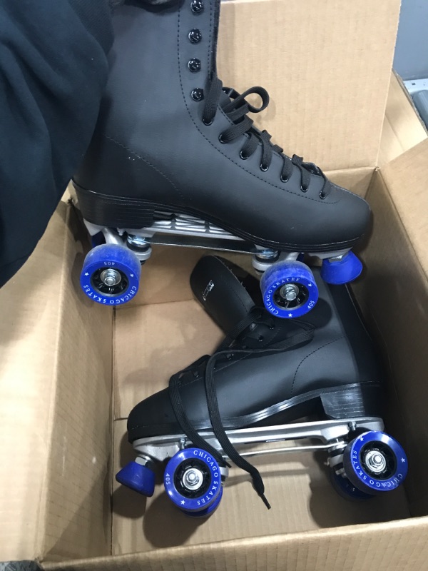 Photo 2 of CHICAGO SKATES Men's Classic Roller Skates - Premium Black Quad Rink Skates 13